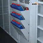 16-3/8"W x 25-1/2"H Steel Carry Case Stack Rack with 3 Portable Cases