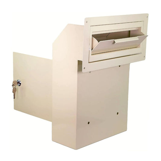 Through-Door Depository Drop Box 12"W x 4.25"D x 15"H, Locking Mailbox