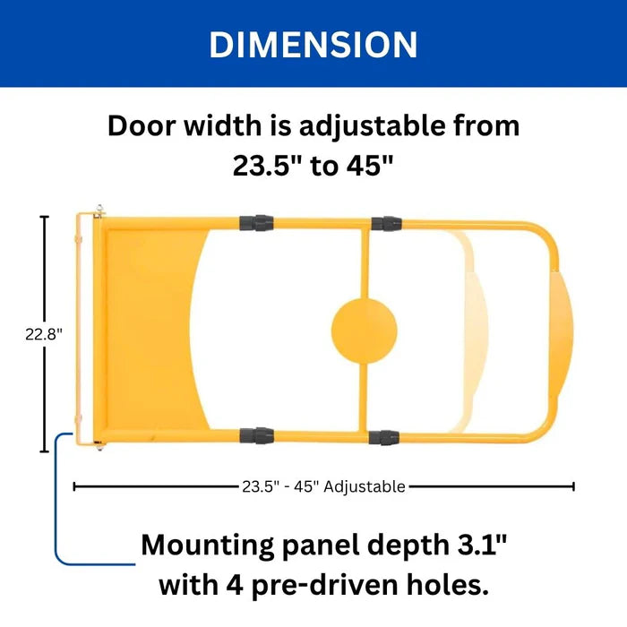 Universal Industrial Swing Gate - Adjustable 23.5" to 45"