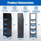 4-Shelf Refrigerant Tank Rack - Adjustable Storage