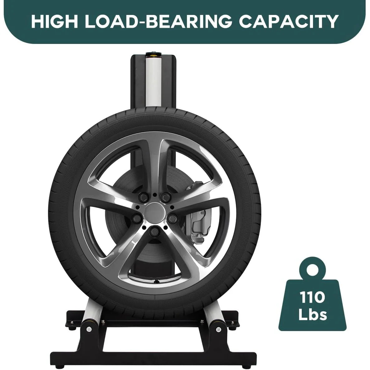 Rolling Wheel Detailing Stand - 110 lbs Capacity