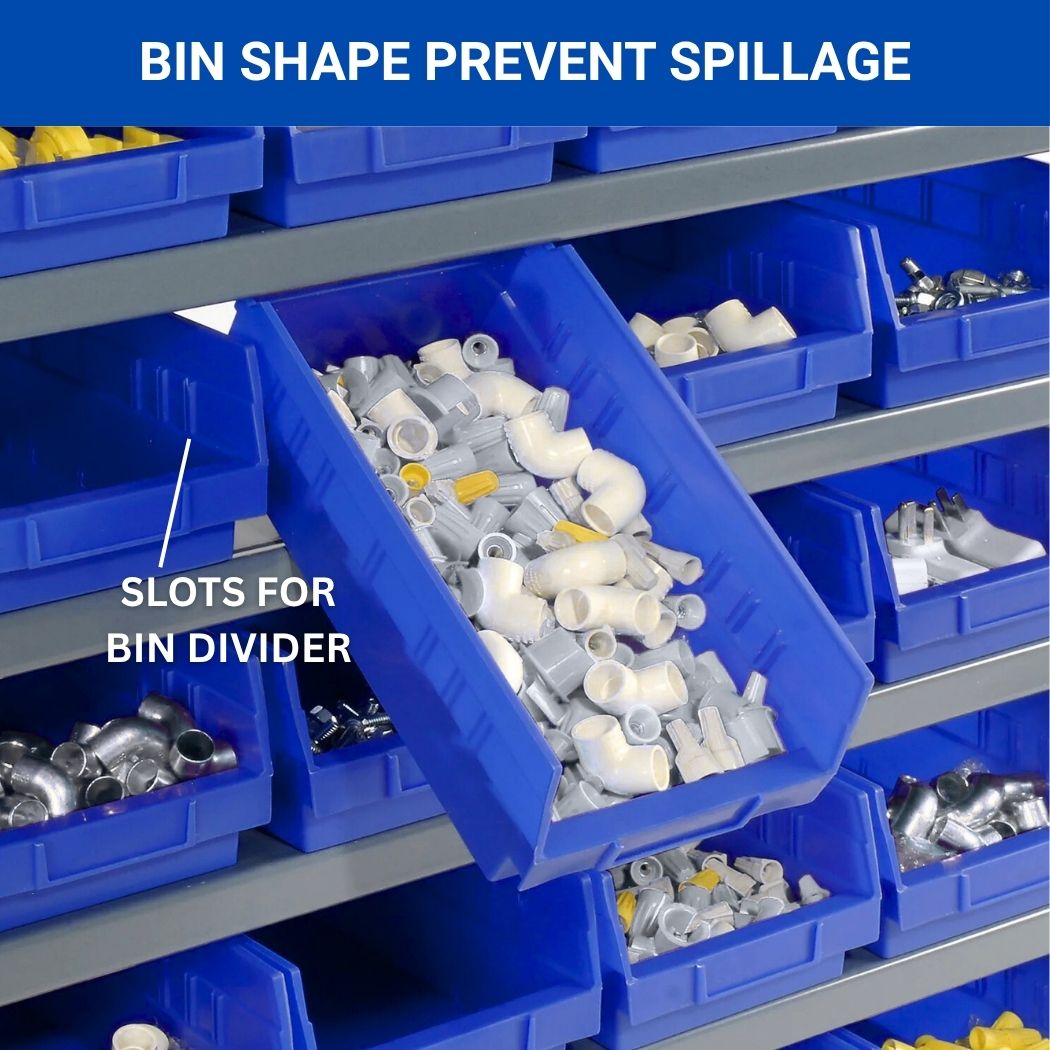 13 Shelves Steel Bin Storage Rack 36L" x 12"W x 73"H w/ 60 Plastic Bins