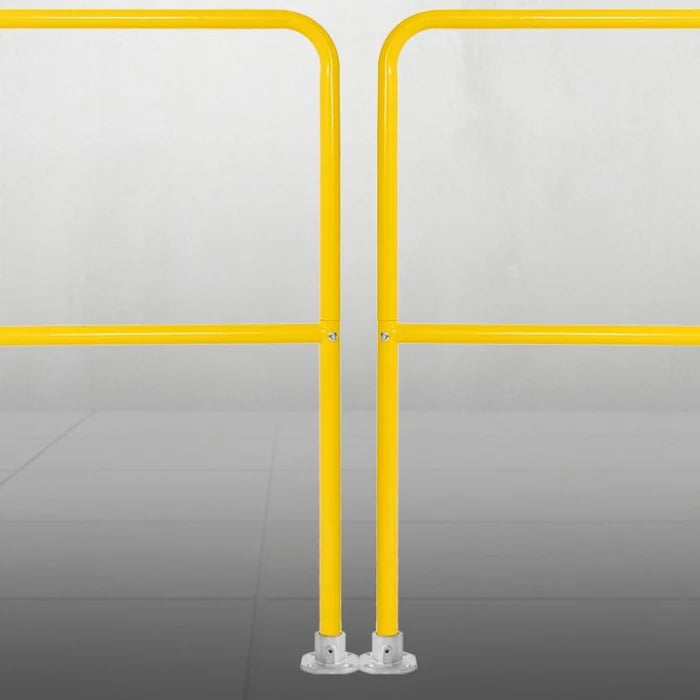 72"L Industrial Safety Guard Rail - High-Visibility Yellow