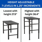 Adjustable Height Folding Welding Table - 1000 lbs Capacity
