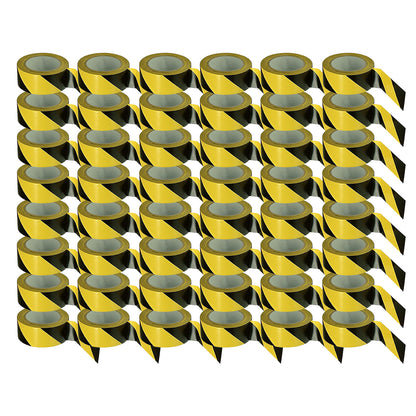 2" x 36Yd Yellow/Black Safety Tape 6 Mil, Industrial Hazard Warning Tape, 48 Roll