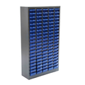 100-Bin Steel Parts Cabinet - Small Component Organizer