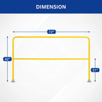 72"L Industrial Safety Guard Rail - High-Visibility Yellow