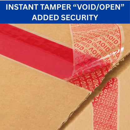 2" x 55Yd Tamper Evident Tape 3.9 Mil, Void Tape, 48 Roll