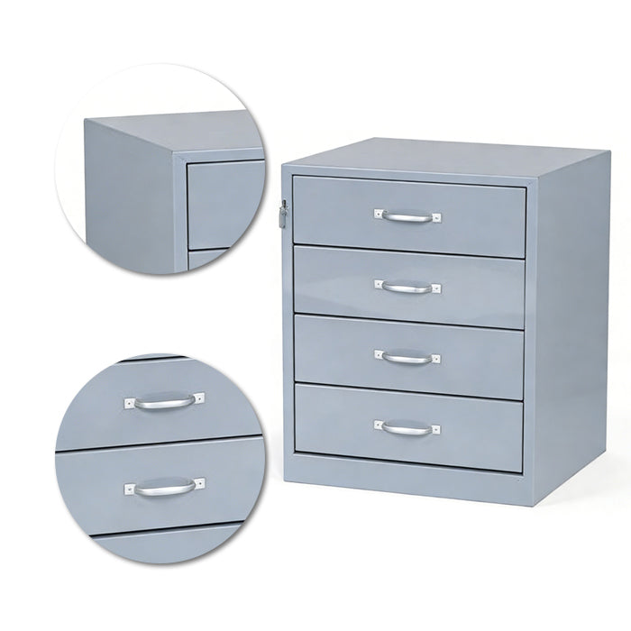 Heavy-Duty 4-Drawer Steel Storage Cabinet, 18"W x 18"D x 24"H Extra-Deep Design