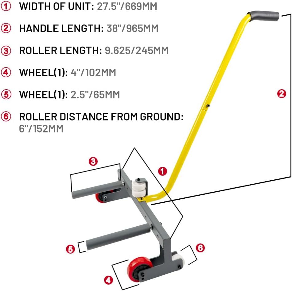 Heavy Duty Tire Wheel Dolly - 440 lbs Capacity