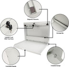 Wall Mount Folding Desk - Key Lock Security