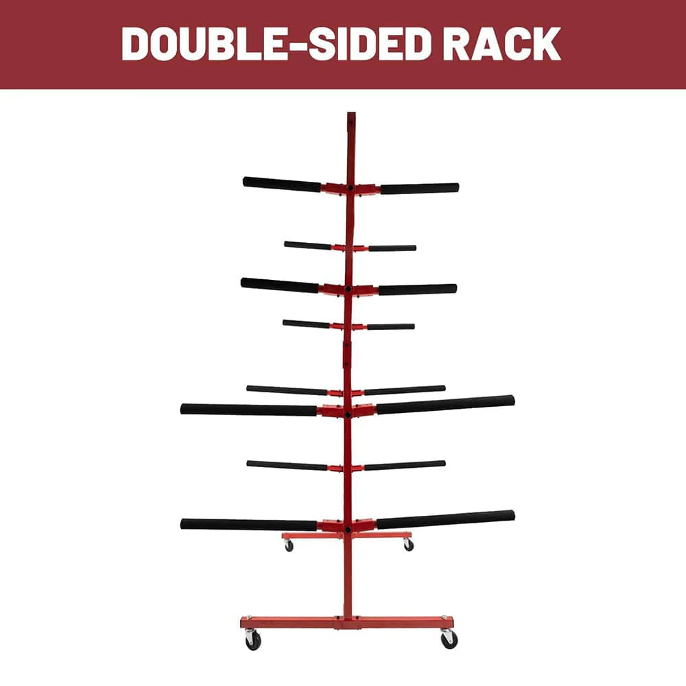 Mobile Bumper Storage Rack - 8 Pairs of Arms