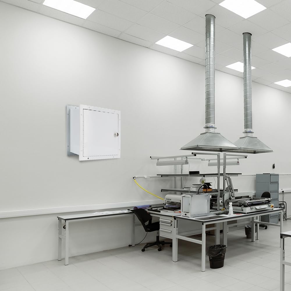 White Steel Specimen Pass-Thru - Medical Grade