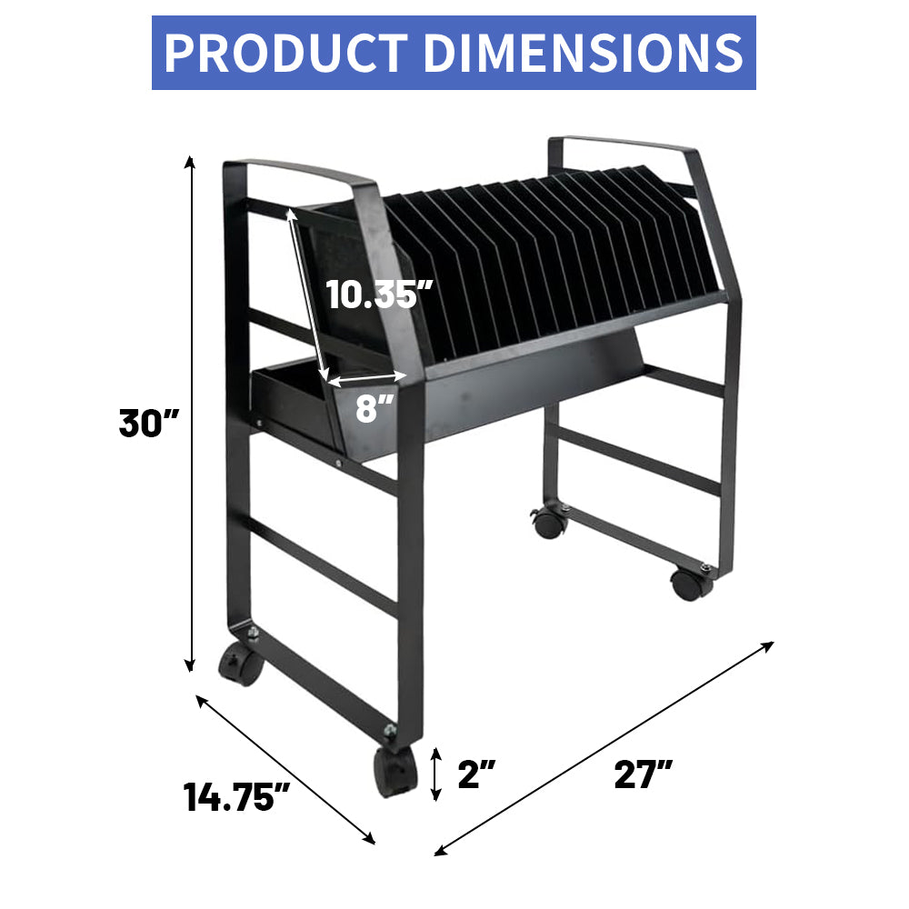 16-Device Mobile Charging Cart - Compact Open Station