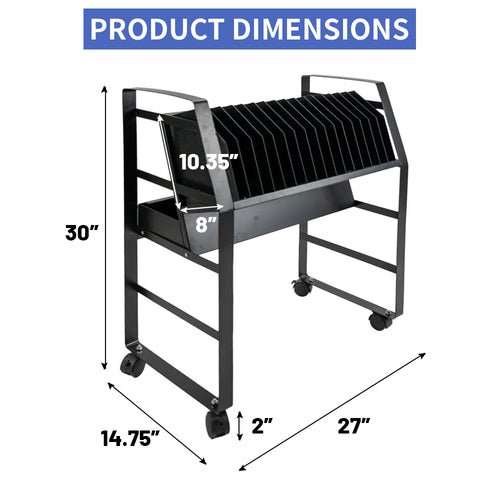 16-Device Mobile Charging Cart - Compact Open Station