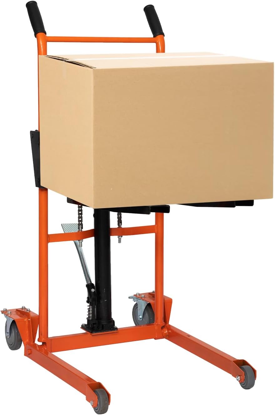 2-in-1 Hydraulic Lift & Stacker - 440 lbs Capacity