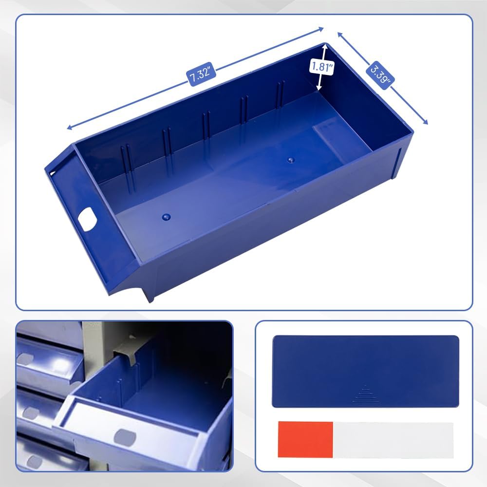 40-Drawer Steel Hardware Cabinet - Adjustable Drawers