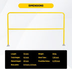 72"L Industrial Safety Guard Rail - High-Visibility Yellow