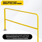 72"L Industrial Safety Guard Rail - High-Visibility Yellow