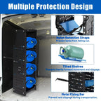 4-Shelf Refrigerant Tank Rack - Adjustable Storage