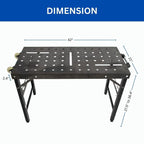 Adjustable Height Folding Welding Table - 1000 lbs Capacity