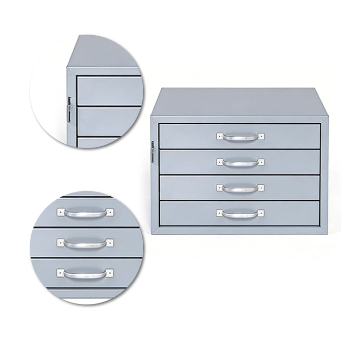 18"W x 12"D x 12"H Compact 4-Drawer Steel Cabinet for Small Parts