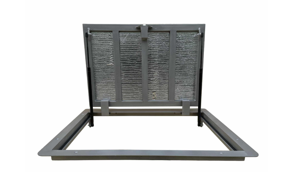 27.6" x 35.4" Recessed Steel Floor Access Hatch - Infill Door with Silver Insulation (2200 lbs Load)