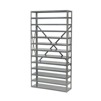 13 Shelves Steel Bin Storage Rack 36L" x 12"W x 73"H w/ 60 Plastic Bins