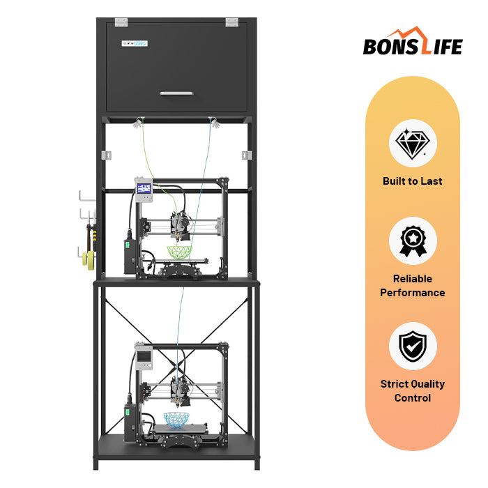 3D Printer Filament Storage Station - All-in-One Rack with Dehumidifier