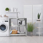 Stainless Steel Utility Sink - With Storage Shelves & Faucet
