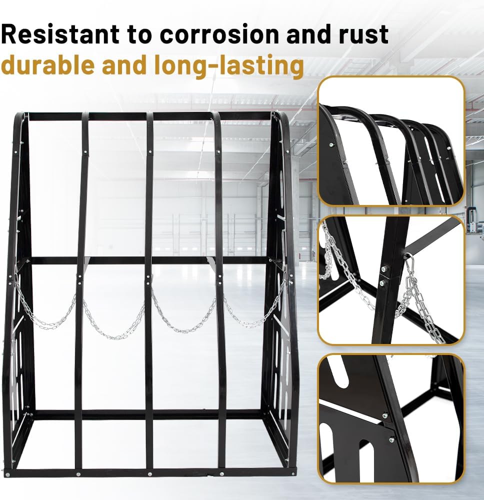 4-Bay Vertical Storage Rack - 1500 lbs Capacity