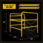 Yellow Safety Manhole Guard Rail - Collapsible Steel Barrier