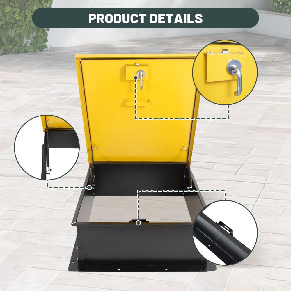 37" x 36" Roof Access Hatch - Powder Coated Steel