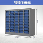 40-Drawer Steel Hardware Cabinet - Adjustable Drawers