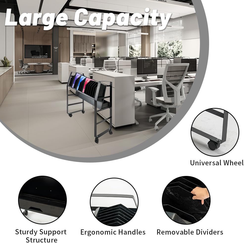 16-Device Mobile Charging Cart - Compact Open Station