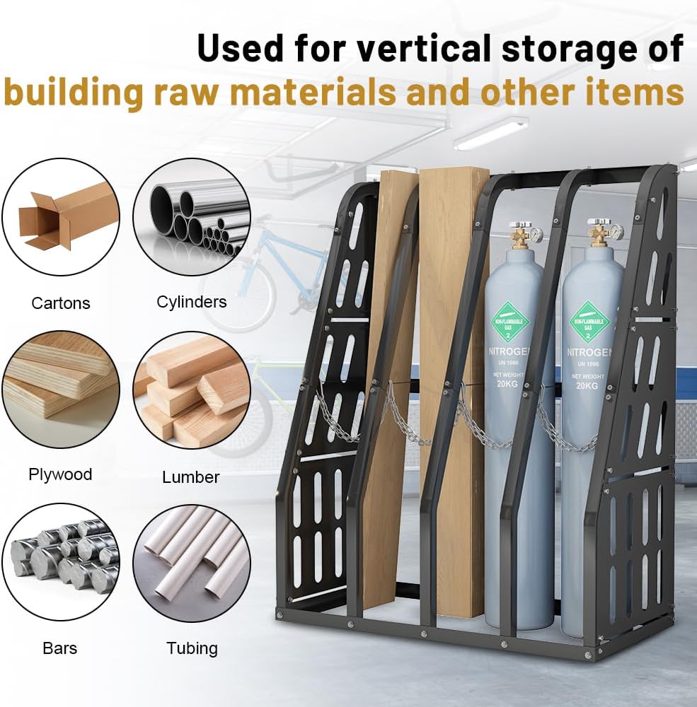 4-Bay Vertical Storage Rack - 1500 lbs Capacity
