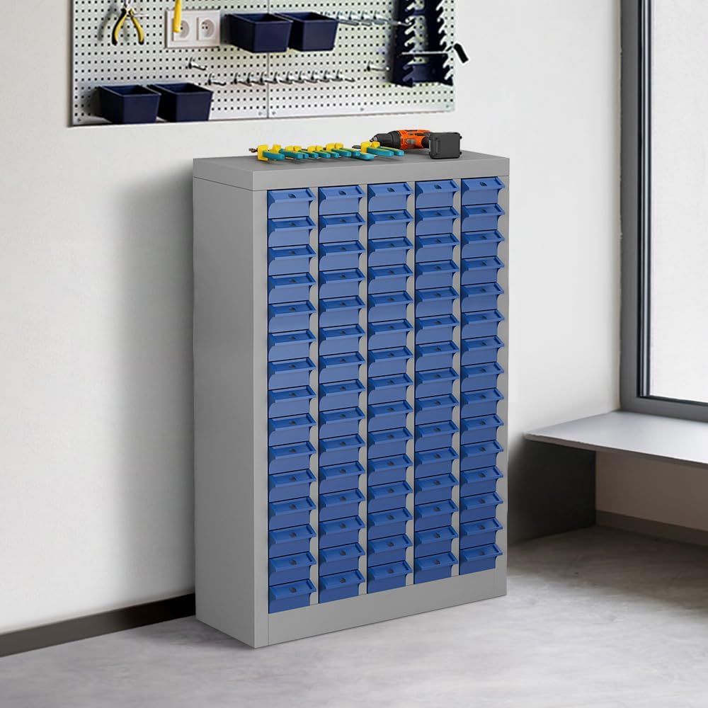 75-Drawer Steel Parts Cabinet - High-Capacity Hardware Organizer