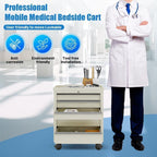 5-Drawer Medical Rolling Cabinet - Stainless Steel Top