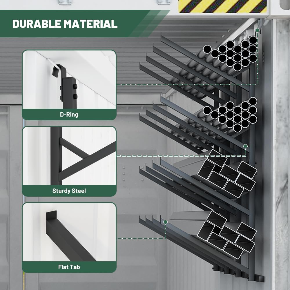 4-Pack Container Shelf Brackets - 1000 lbs Capacity