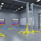 10-Roll Wall-Mounted Vinyl Rack - Stainless Steel Tubes