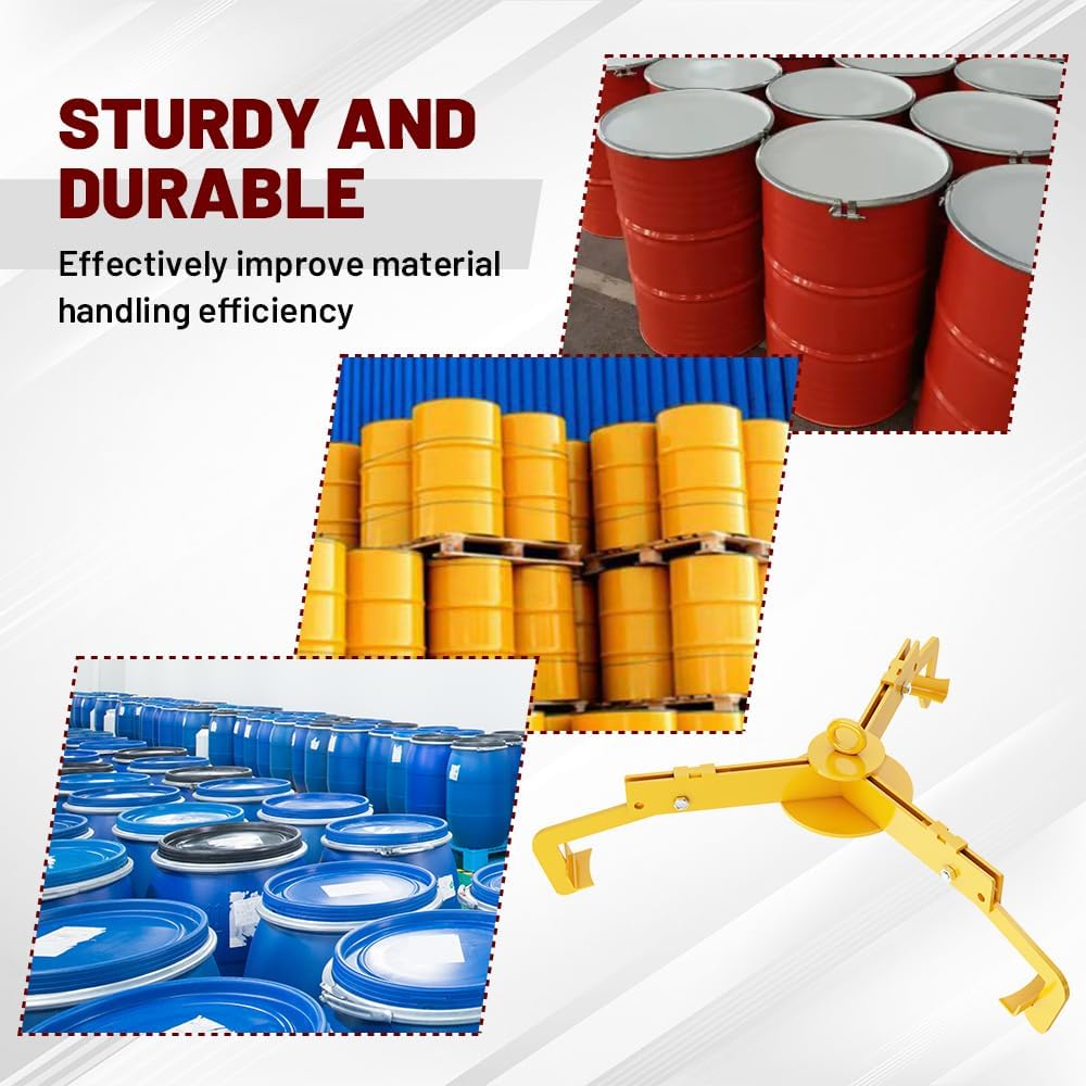 1000 lbs Capacity Drum Lifter - Industrial Steel Hoist