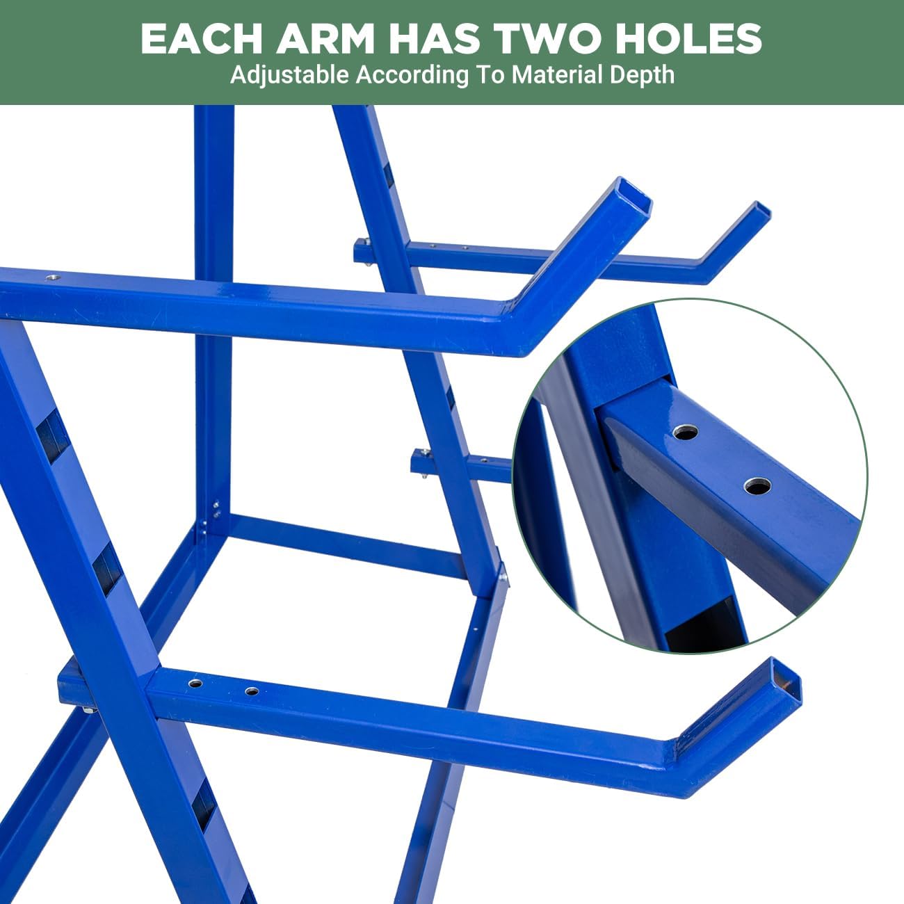 4-Tier Wall-Mounted Lumber Rack - 2000 lbs Capacity