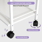 3-Tier Medical Lab Trolley - Professional Utility Station with Drawer