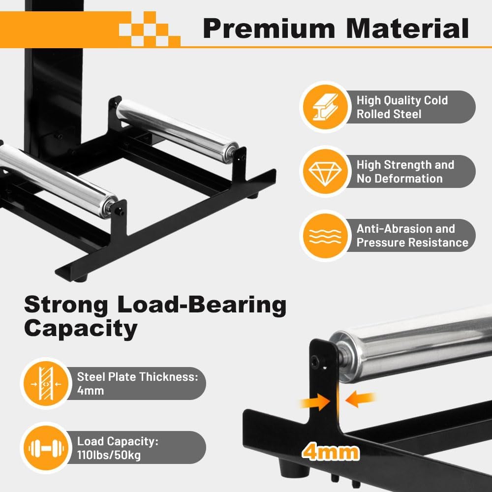 Rolling Wheel Detailing Stand - 110 lbs Capacity