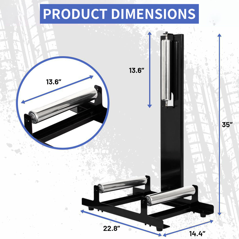 Rolling Wheel Detailing Stand - 110 lbs Capacity