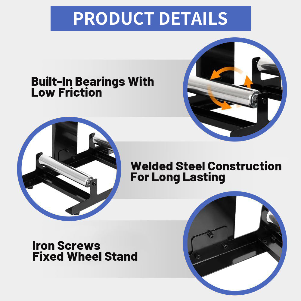 Rolling Wheel Detailing Stand - 110 lbs Capacity