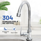 Stainless Steel Utility Sink - With Storage Shelves & Faucet