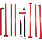 Mobile Bumper Storage Rack - 8 Pairs of Arms