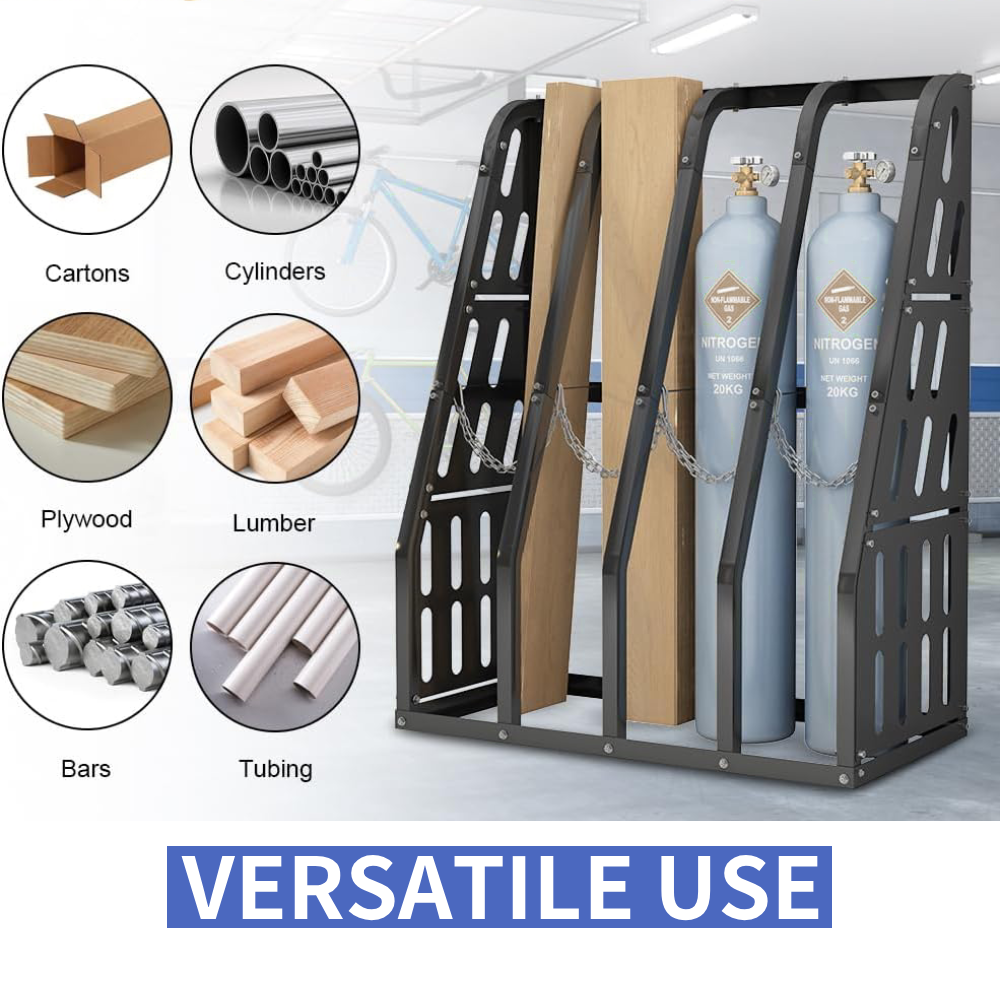 4-Bay Vertical Storage Rack - 1500 lbs Capacity