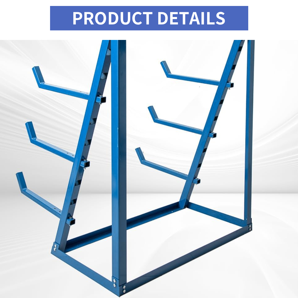 4-Tier Wall-Mounted Lumber Rack - 2000 lbs Capacity